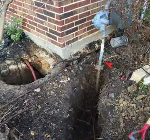 During Foundation Repair - Exposed Utilities Lift
