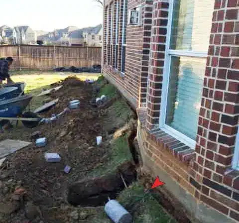 During Foundation Repair - House is lifted