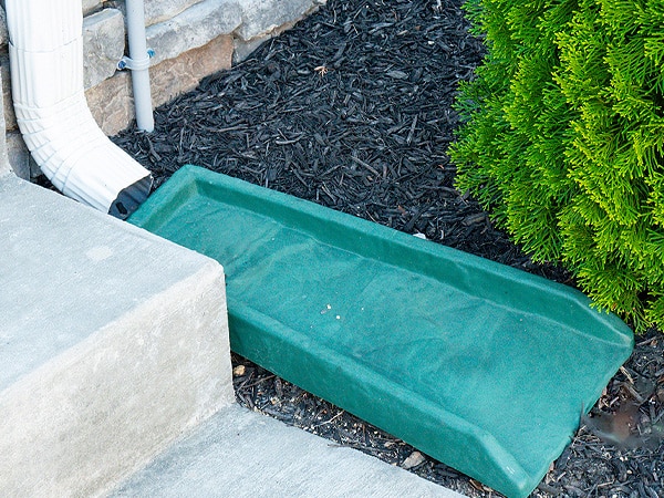 Foundation Drainage Material Downspout splash block diverter