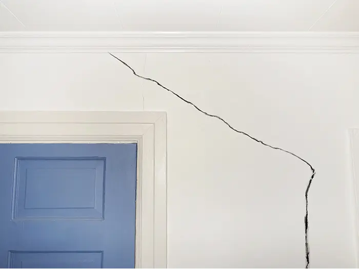 Crack above door frame